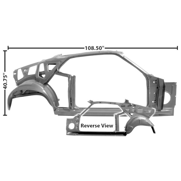 1970 Mustang Dynacorn Door / Quarter Frame Assembly, FB, RH, Weld Thru Primer