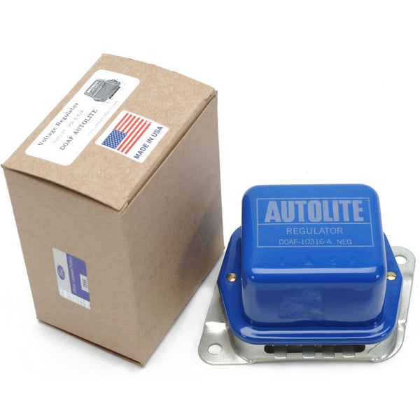 1970-1971 Mustang Voltage Regulator, w/o Air, Late 70, Blue, w/Silver