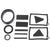 1969-1970 Mustang Heater Seal Kit, w/o integral A/C
