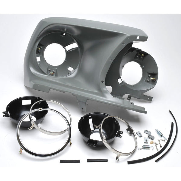 1969 Mustang Headlight Assembly, Complete, Fender Extension, w/Hardware, RH