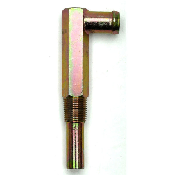 1967-1970 Mustang Heater Hot Water Bypass Elbow, 8 cyl Big Block, Gold Zinc