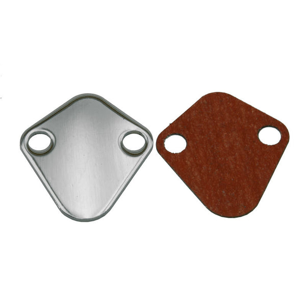 1964-1973 Mustang Fuel Pump Block-Off Plate, Chrome
