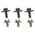 1965-1966 Mustang Glove Box Hinge Mounting Kit, 6 pcs