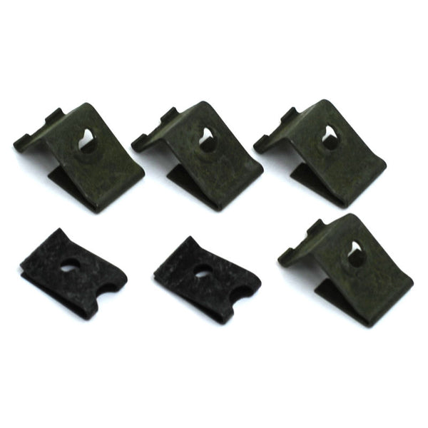 1964-1966 Mustang Instrument Cluster Bezel Top Retainer Clips, 6 pcs