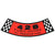 1968-1969 Mustang Air Cleaner Decal, 428-4V Premium Fuel, Black & White Squares