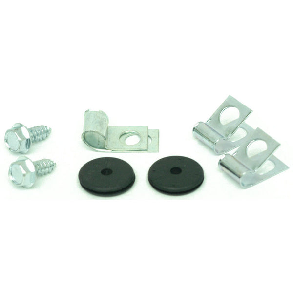 1965-1966 Mustang Pre-Bent Front Brake Line Hardware Kit, Clips & Grommets, 7 pcs