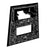 1984-1993 Mustang Hatchback Rear Seat Latch Bezel, black plastic, req 2 per car