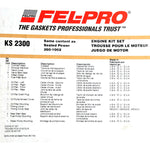1964-1968 Mustang Engine Gasket Set, 6 cyl, 170, 200