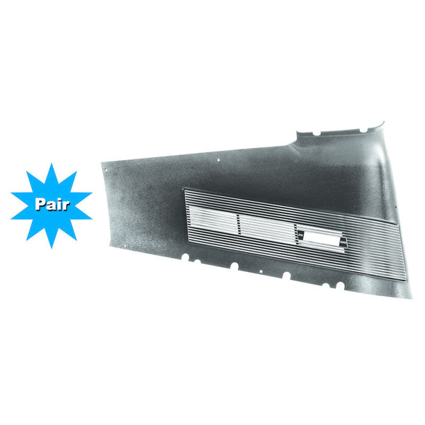 1967-1968 Mustang Fastback Interior Quarter Vent Trim Panels, RH & LH, w/molding