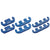 1979-2000 Mustang Ford Racing Spark Plug Wire Loom Dividers, Blue, 6 pcs