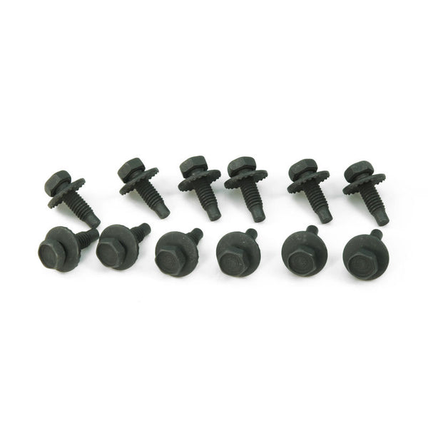 1966-1967 Mustang AMK Fender Bolts, Concours Quality, SEMS Logo, 12 pcs