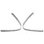1969-1970 Mustang Quarter Window Chrome Moldings, FB, RH & LH