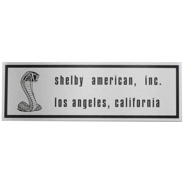 1966-1967 Shelby Mustang Door Sill Emblem, Shelby American, Inc. Los Angeles, California