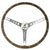 1965-1966 Mustang Steering Wheel, Economy, Smooth Brown Finish, w/o Simulated Woodgrain Texture, Wheel Only
