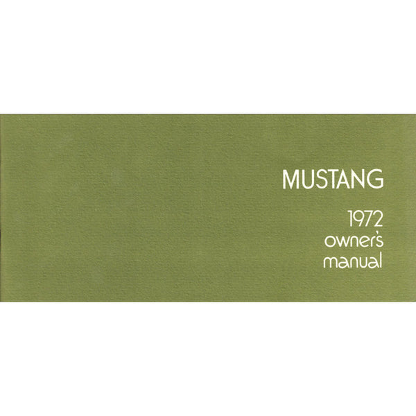 1972 Mustang Owner Manual