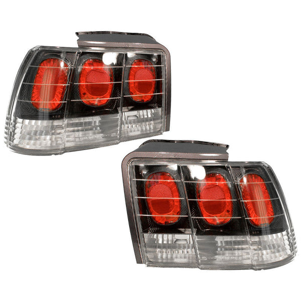 1999-2004 Mustang Eurolite Tail Light Kit, Carbon fiber