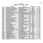 1968 Mustang Master Interior Fastener Kit, Cpe, Std & Dlx, 253 pcs