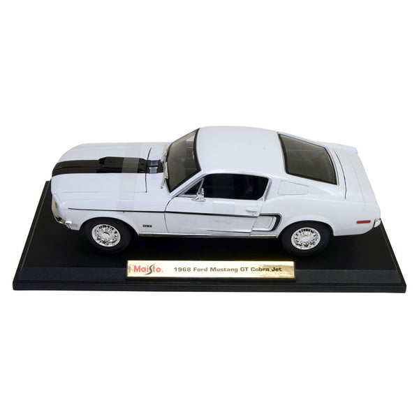 Model Car - 1968 Ford Mustang GT Cobra Jet - White