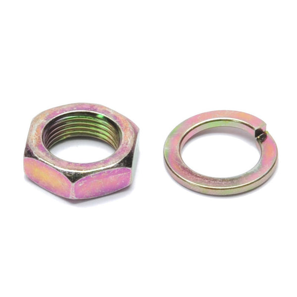 1967-1973 Mustang Alternator Pulley Nut & Lockwasher Kit, Gold Zinc