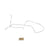 1967 Mustang Pump To Tank Fuel Line, 6 cyl, 5/16 inches, Before 2/67, SS, 1 pc