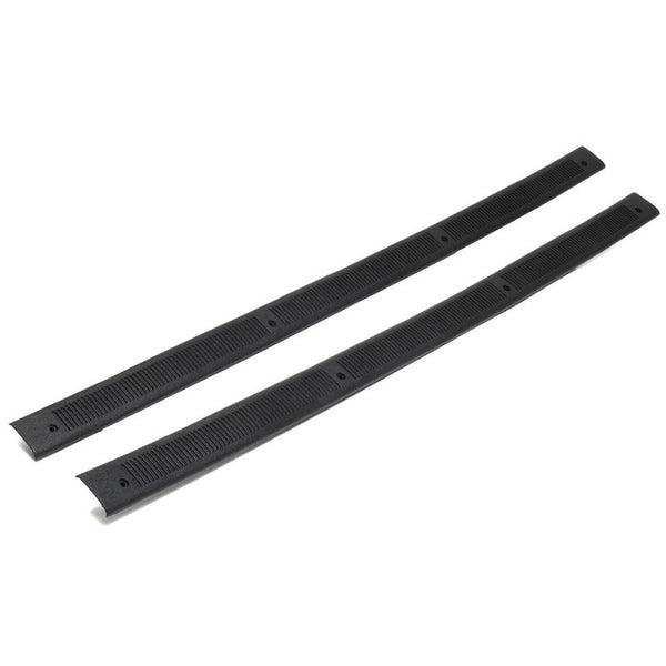 1979-1993 Mustang Door Sill Plates, Black, 5.0 script
