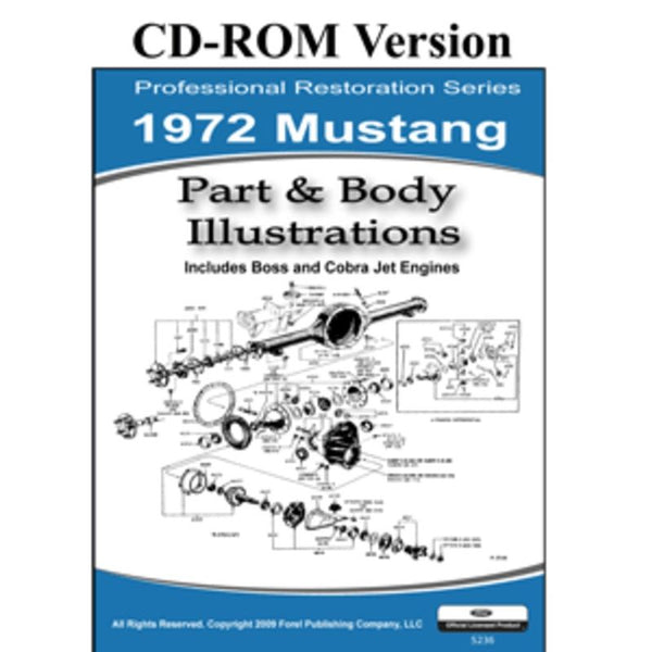 1972 Mustang Part & Body Illustrations (CDROM)