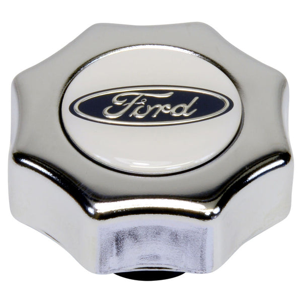 1979-1995 Mustang Ford Racing Oil Filler Cap, Chrome, Screw-In Type