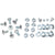 1965-1968 Mustang Bumper Bolt Kit, 28 pcs