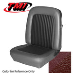 Convertible / Maroon 1968 Mustang Two Front Buckets & Rear Seat Upholstery, Standard