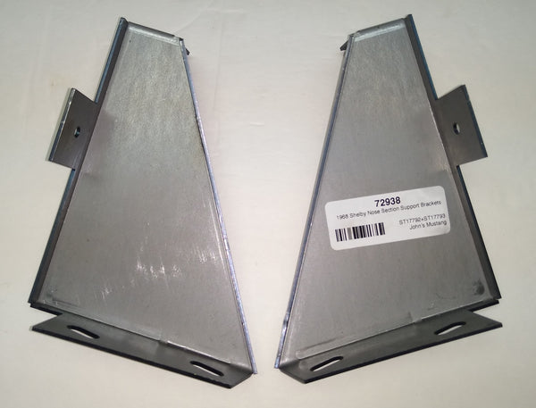 1968 Shelby Mustang Nose Section Support Brackets
