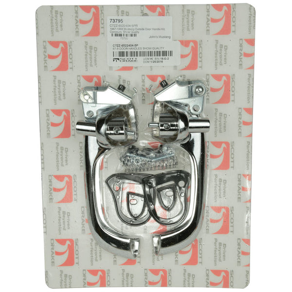 1967-1968 Mustang Outside Door Handle Kit, Concours, Show Quality