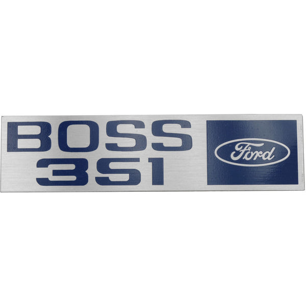 1969-1970 Mustang Boss Front Fender Nameplate, Boss 351