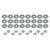 1965-1968 Mustang Convertible Top Hardware Kit, w/S Screws & Washers, 36 pcs