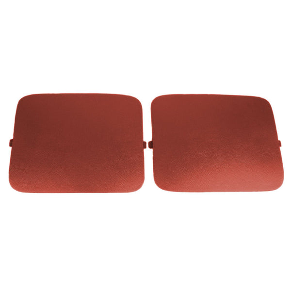 1987-1989 Mustang Hatchback Shock Access Hole Covers, Scarlet Red, Ford Tooling