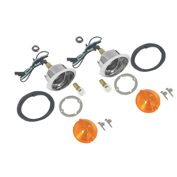 1965-1966 Mustang Parking Light Kit, Complete Assy, Concours, w/Bulbs, RH & LH