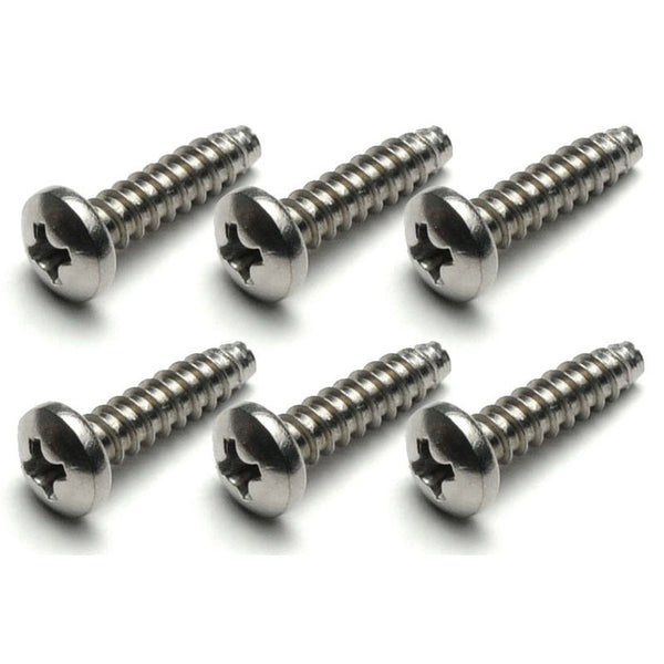 1965-1968 Mustang Headlight Retainer Ring Mounting Screw Set, SS, 6 pcs
