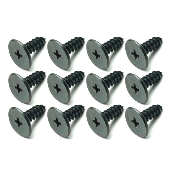 1971-1973 Mustang Convertible Well Liner Screw Set, Black, 12 pcs