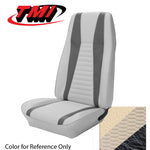 White/Black 1971-1973 Mustang Two Front Buckets & Rear Seat Upholstery, Mach 1