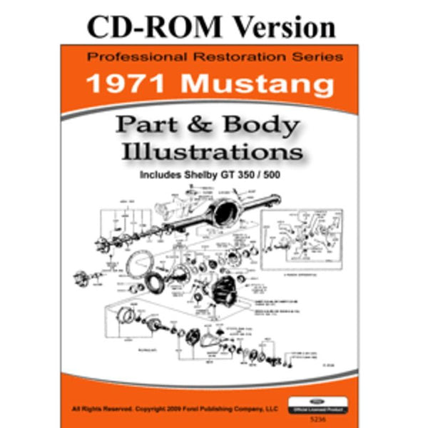 1971 Mustang Part & Body Illustrations (CDROM)