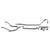 1965-1966 Mustang Exhaust Kit, Single Exhaust, 8 cyl, 2 inches, w/o Resonator