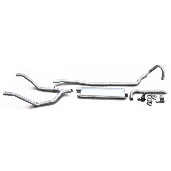 1965-1966 Mustang Exhaust Kit, Single Exhaust, 8 cyl, 2 inches, w/o Resonator