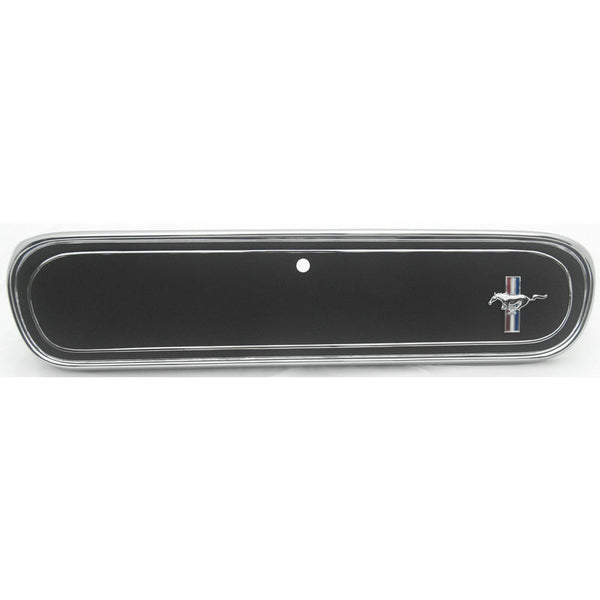 1966 Mustang Glove Box Door, Black, w/Emblem