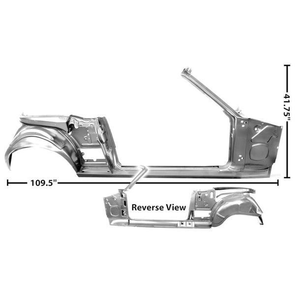 1967-1968 Mustang Dynacorn Door / Quarter Frame Assembly, Conv, RH