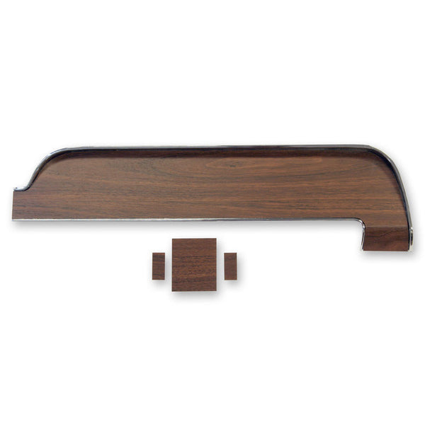 1968 Mustang Deluxe Dash Trim Set, Woodgrain, w/AC, 3 pcs