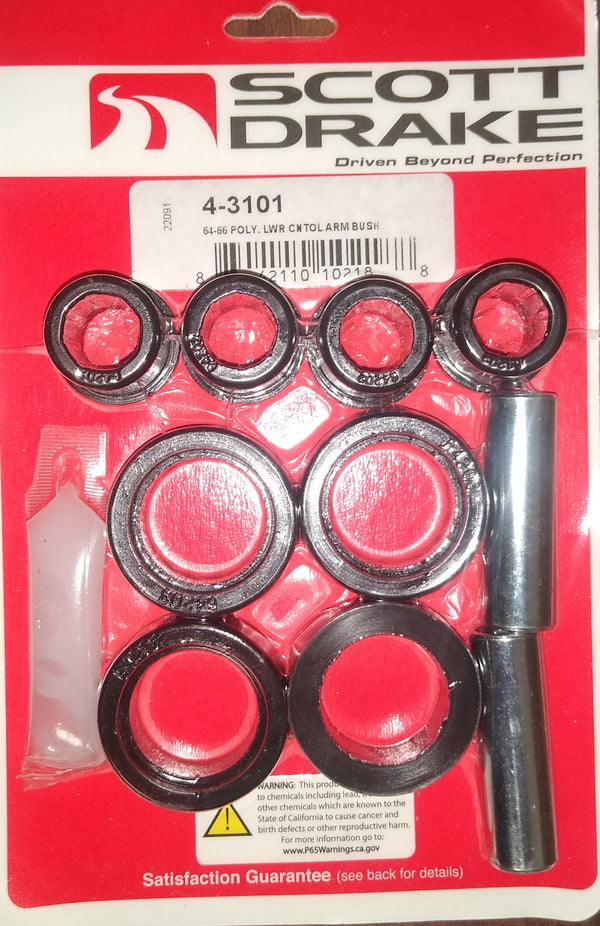 1964-1966 Mustang Poly Lower Control Arm Bushing Repair Kit