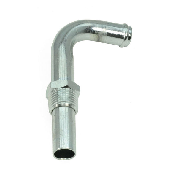 1970-1971 Mustang Heater Hot Water Bypass Elbow, 351C, 390, Silver zinc