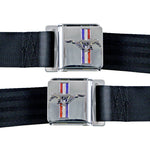 Dark Blue 1965-1973 Mustang Logo Seat Belts