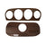 1969 Mustang Deluxe Dash Woodgrain Inserts, Walnut, Metal Backed