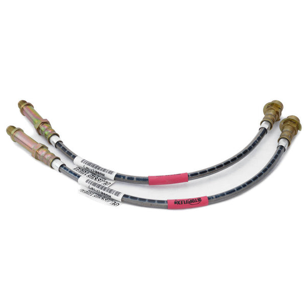 1967 Mustang Front Brake Hoses, Braided Stainless Steel, Disc, 7/16 inches