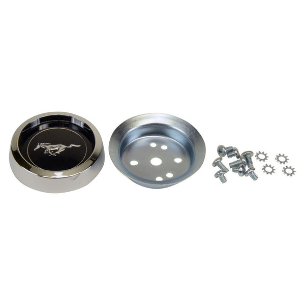 1965-1968 Mustang Legendary Wheel Center Cap, Die Cast, Show Quality, Black  inchesMagnum inches